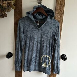 Next Level Apparel Namaste Yoga Lightweight Burnout Long Sleeve Hoodie Soft